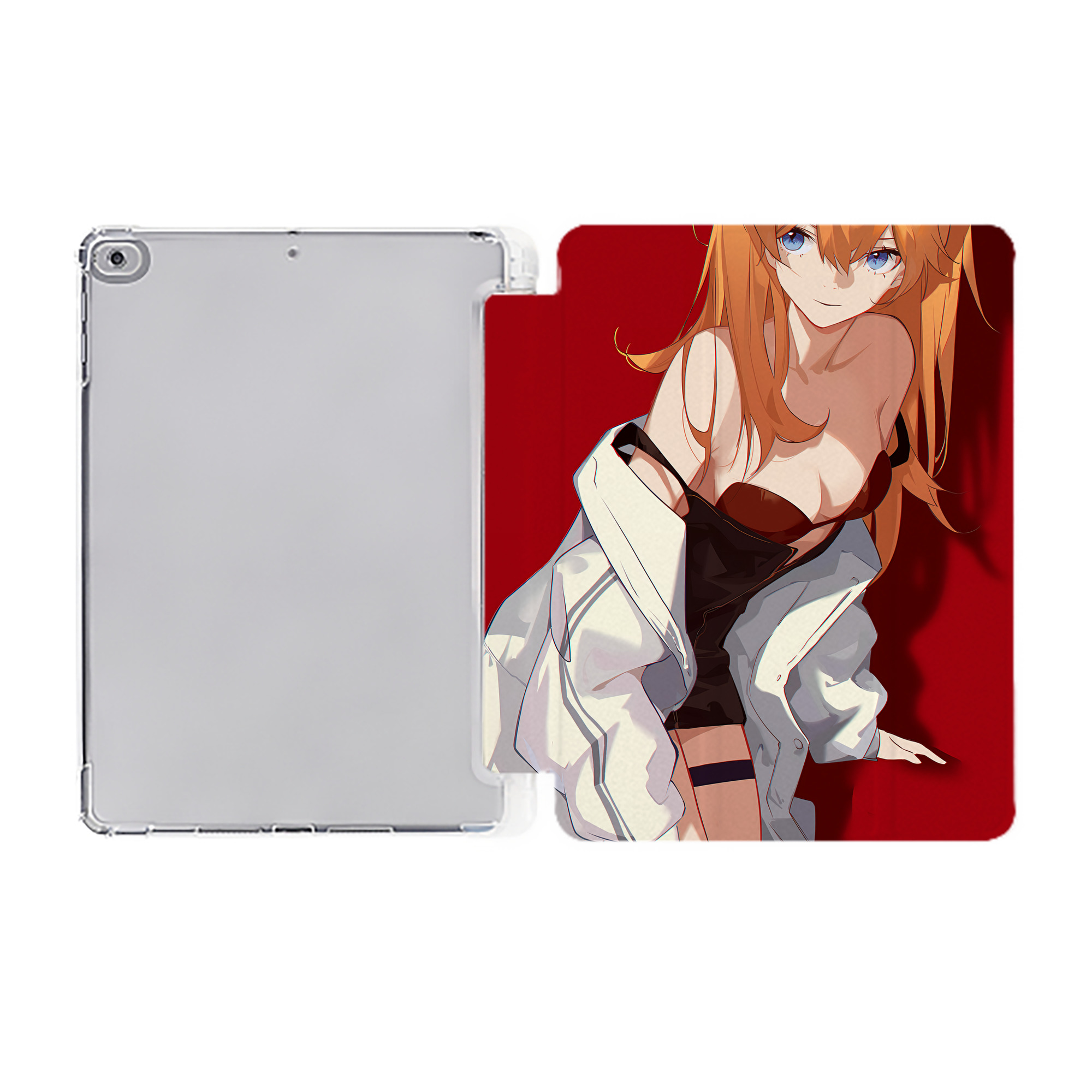 （画像用） EVA 新世紀エヴァンゲリオン IPad ケース ペン収納付き 三つ折りスタンド PUレザー×シリコン 対応機種9.5/10.5/10.9インチ